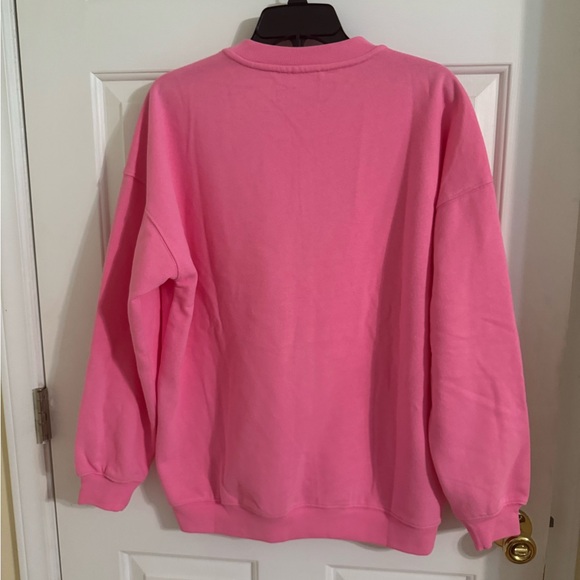 Pink Lily Sunshine and Coffee Graphic Pink Sweater Sz S - Picture 2 of 5